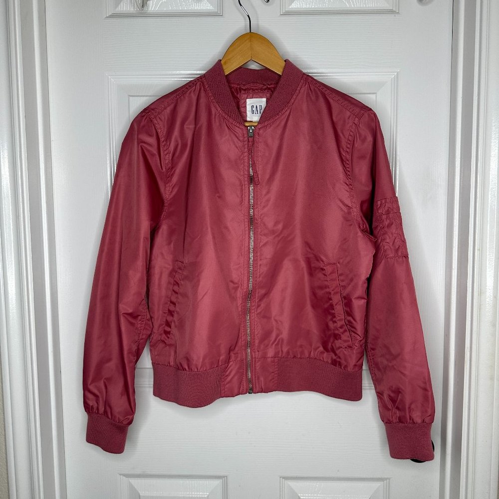 WOMEN'S GAP PINK BOMBER JACKET US SIZE M
